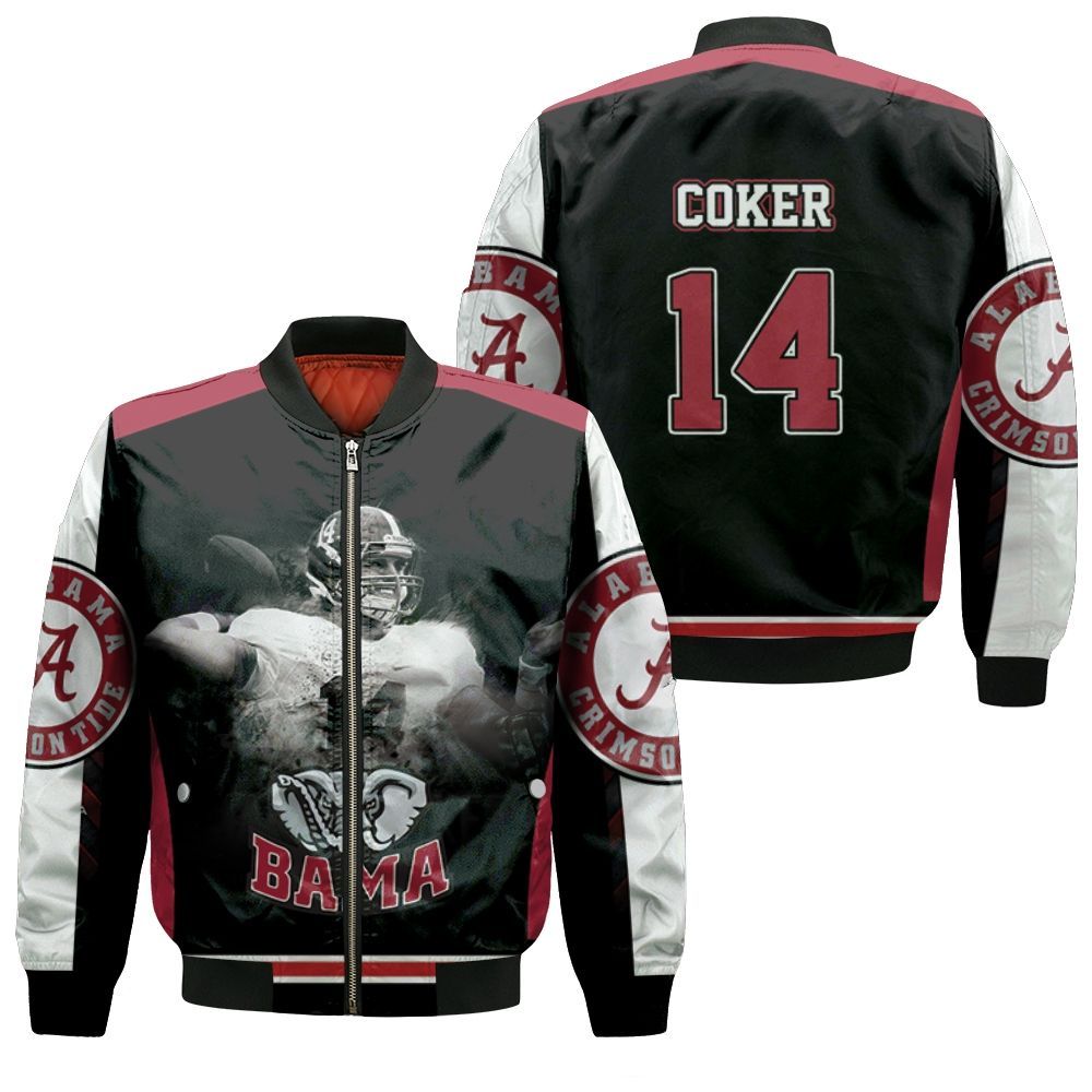 14 Jake Coker – Alabama Crimson Tide Bomber Jacket BBJ1959 – We sell ...