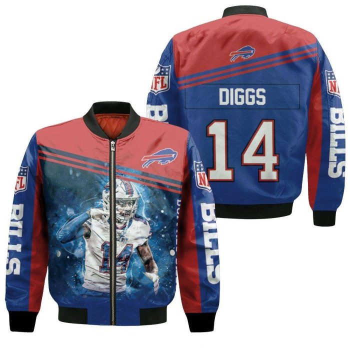 14 Stefon Diggs 14 Buffalo Bills Great Player 2020 NFL Season Bomber Jacket