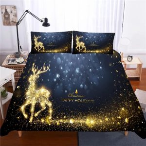 2019 Christmas Santa Claus #3 Duvet Cover Pillowcase Bedding Set Home Decor