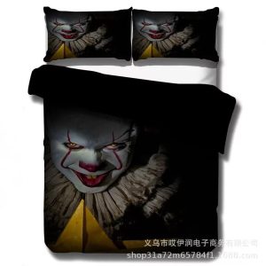2019 Stephen King IT Chapter Two 2 Pennywise Scary Clown #4 Duvet Cover Pillowcase Bedding Set BS1358