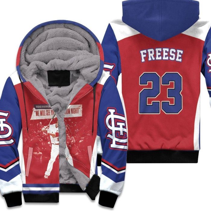 23 St Louis Cardinals Third Baseman David Freese Unisex Fleece Hoodie