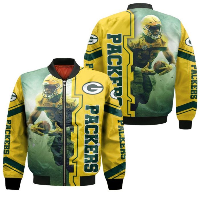 Aaron Jones 23 Green Bay Packers 3D Bomber Jacket