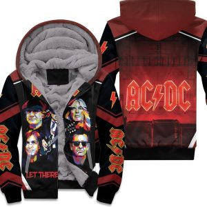 Acdc Angus Young Let There Be Rock Popart Unisex Fleece Hoodie