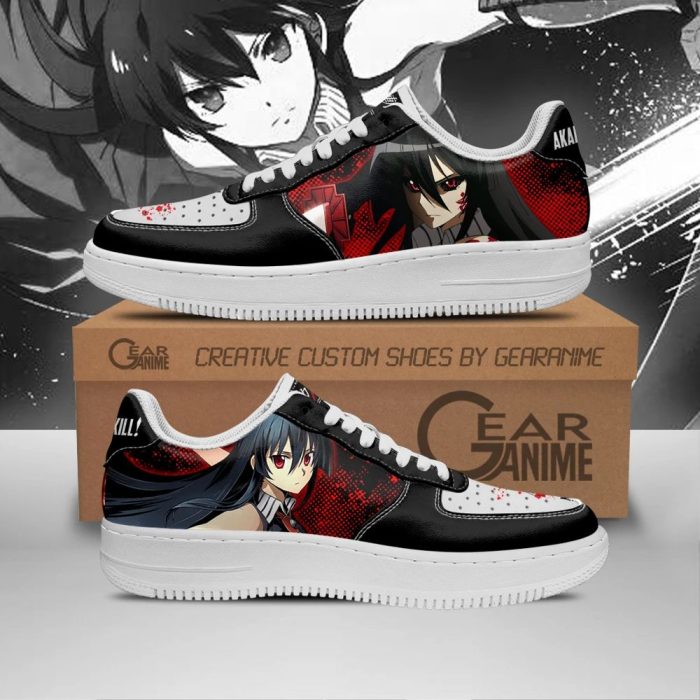 Akame Shoes Akame Ga Kill Custom Anime Air Force Sneakers Pt11