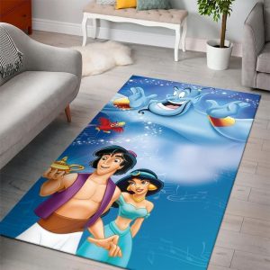 Aladdin Disney Living Room Cartoon Floor Carpet Rectangle Rug