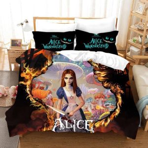 Alice in Wonderland #13 Duvet Cover Pillowcase Bedding Set Home Bedroom Decor BS1374