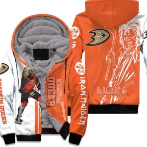 Anaheim Ducks And Zombie For Fans Unisex Fleece Hoodie