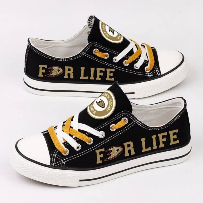 Anaheim Ducks NHL Hockey 3 Gift For Fans Low Top Custom Canvas Shoes