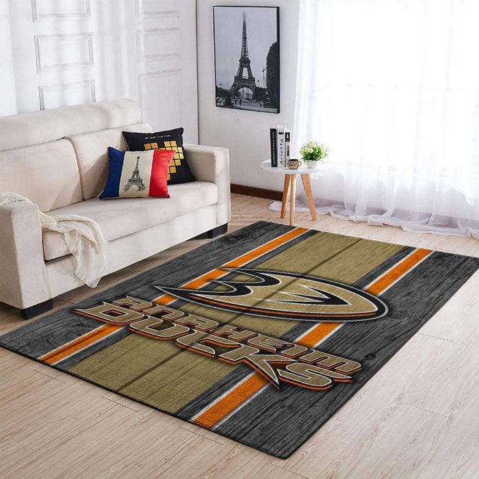 Anaheim Ducks Nhl Team Logo Style Nice Gift Home Decor Rectangle Area Rug