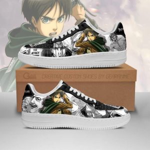 Aot Scout Eren Air Force Sneakers Attack On Titan Anime Shoes Mixed Manga