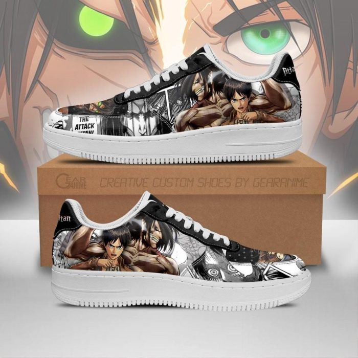 Aot Titan Eren Air Force Sneakers Attack On Titan Anime Manga Shoes