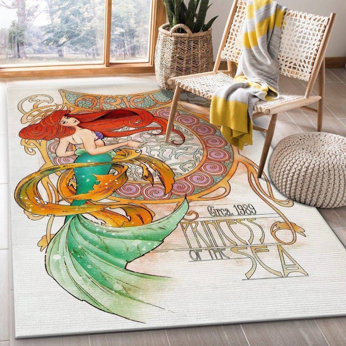 Ariel Disney Princess Characters Disney Movies Area Rugs Living Room Carpet Floor Decor