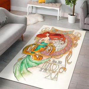 Ariel Disney Princess Characters Disney Movies Area Rugs Living Room Carpet Floor Decor