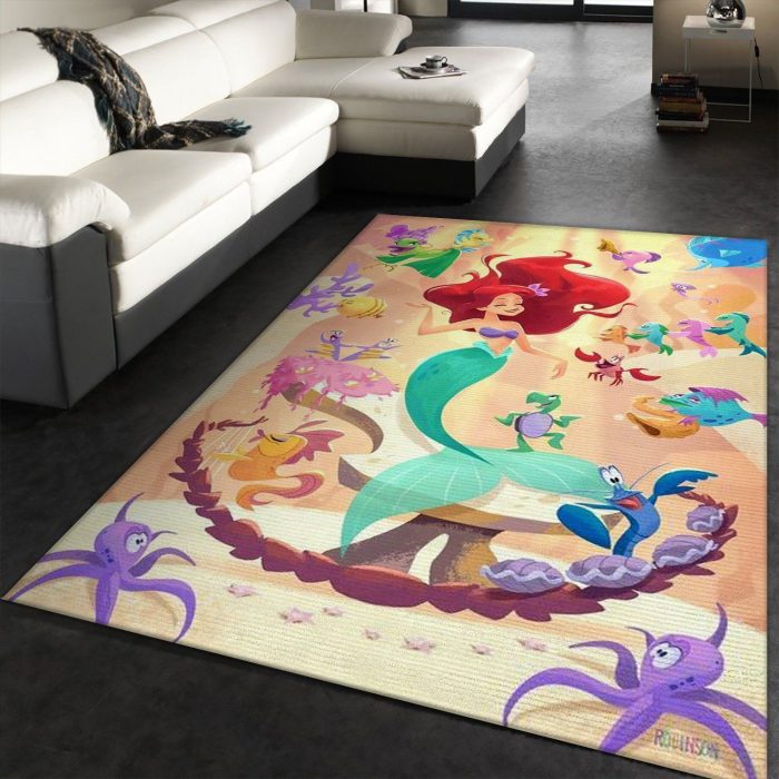 Ariel Disney Princess Characters Disney Movies Area Rugs Living Room Carpet Floor Decor