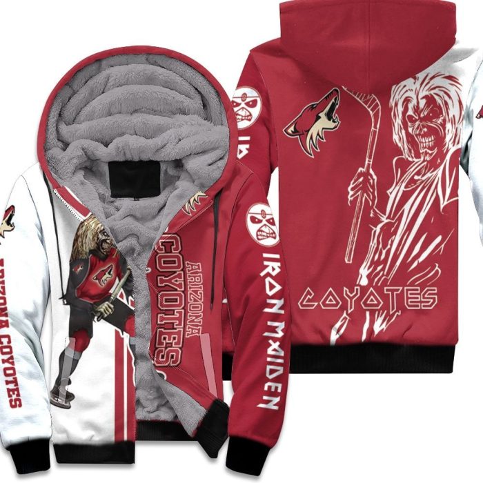 Arizona Coyotes And Zombie For Fans Unisex Fleece Hoodie