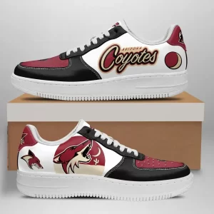 Arizona Coyotes Nike Air Force Shoes Unique Hockey Custom Sneakers