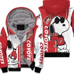 Arizona Coyotes Snoopy Lover 3D Printed Unisex Fleece Hoodie