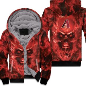 Arizona Diamondbacks Mlb Fans Skull Unisex Fleece Hoodie