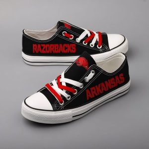 Arkansas Razorbacks NFL Football 2 Gift For Fans Low Top Custom Canvas Shoes