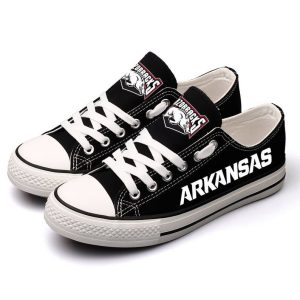 Arkansas Razorbacks NFL Football Gift For Fans Low Top Custom Canvas Shoes