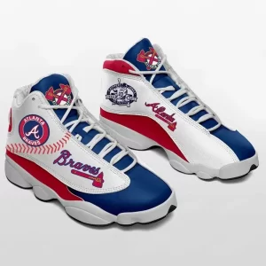 Atlanta Braves Air Jordan 13 Custom Sneakers Baseball Team Sneakers