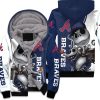 Atlanta Braves Jack Skellington And Zero Unisex Fleece Hoodie