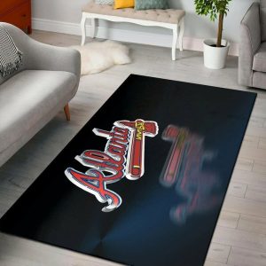 Atlanta Braves MLB 8 Area Rug Living Room And Bed Room Rug