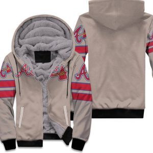 Atlanta Braves Mlb Grey Inspired Style Unisex Fleece Hoodie