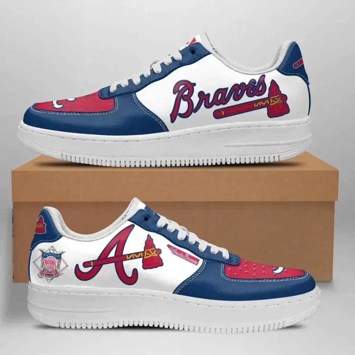 Atlanta Braves Nike Air Force Shoes Unique Football Custom Sneakers ...
