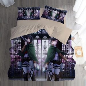 Attack on Titan #11 Duvet Cover Pillowcase Bedding Set Home Bedroom Decor