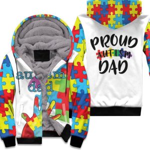 Autism Dad Superhero Shirt Autism Support Unisex Fleece Hoodie