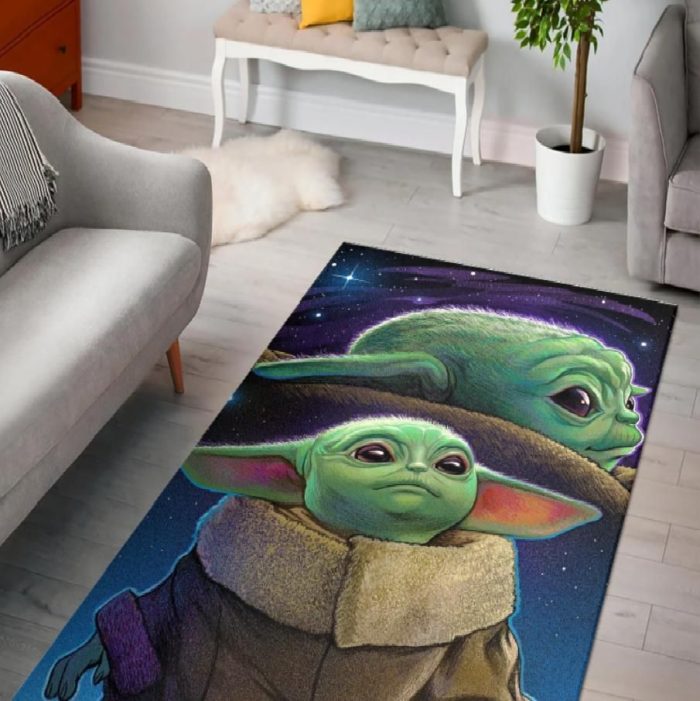 Baby Yoda Cute The Mandalorian Star Wars Movies Area Rugs Living Room Carpet Area Rug Rugs For Living Room Rug Home Decor
