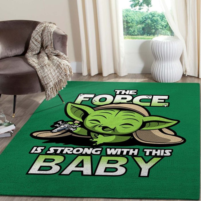 Baby Yoda Cute - The Mandalorian Star Wars Movies Area Rugs Living Room Carpet Local Brands Floor Decor