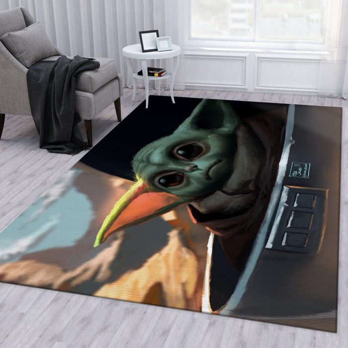 Baby Yoda Ver12 Movie Area Rug Bedroom Rug Family