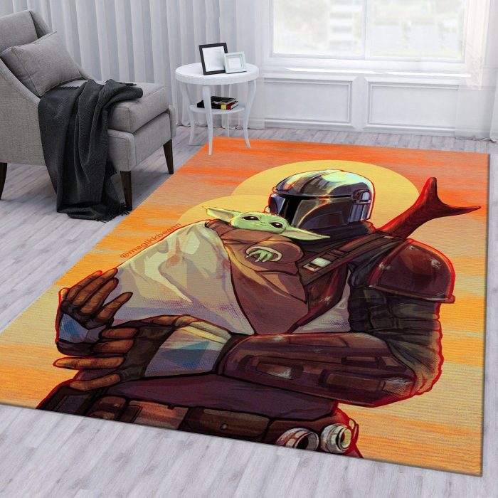 Baby Yoda Ver13 Area Rug Living Room Rug