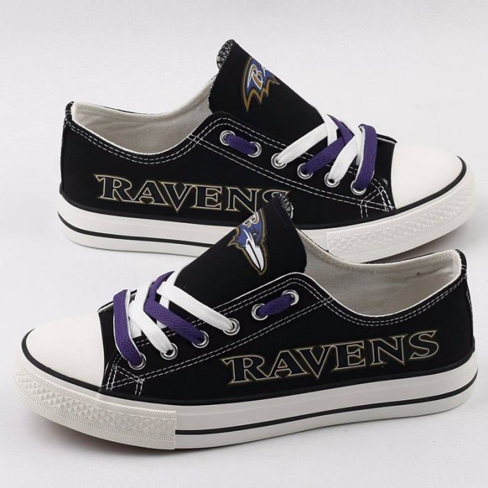Baltimore Ravens NFL Football 2 Gift For Fans Low Top Custom Canvas Shoes
