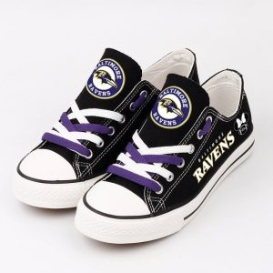 Baltimore Ravens NFL Football 3 Gift For Fans Low Top Custom Canvas Shoes
