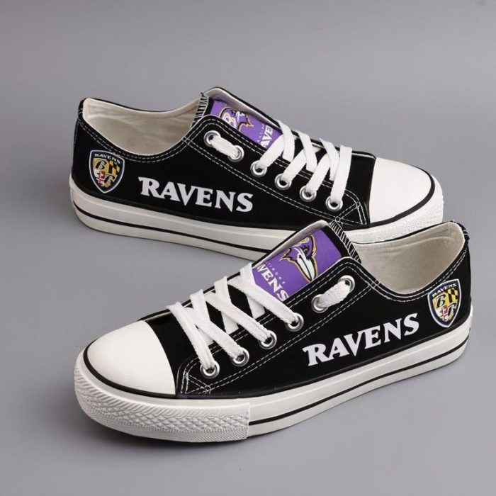 Baltimore Ravens NFL Football  4 Gift For Fans Low Top Custom Canvas Shoes