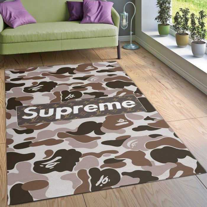 Bape Area Rug For Christmas Fashion Brand Rug Living Room Rug Family