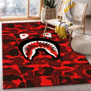 Bape Area Rug For Christmas Fashion Brand Rug Living Room Rug Home Decor Floor Decor