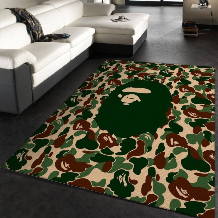 Bape Camo Monkey Hypebeast Rug Fashion Brand Rug Home Decor Floor Decor