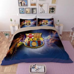 Barcelona Cristiano Ronaldo Messi Football Club #5 Duvet Cover Pillowcase Bedding Set Home Decor BS0976