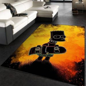 Bart The Simpson Area Rug Living Room And Bedroom Rug Home Decor Floor Decor