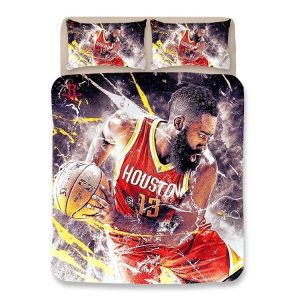 Basketball Houston Rockets James Harden 13 Basketball #13 Duvet Cover Pillowcase Bedding Set Home Bedroom Decor BS2209
