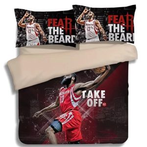 Basketball Houston Rockets James Harden 13 Basketball #6 Duvet Cover Pillowcase Bedding Set Home Bedroom Decor BS2984