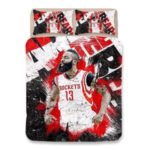Basketball Houston Rockets James Harden 15 Basketball #13 Duvet Cover Pillowcase Bedding Set Home Bedroom Decor BS2423