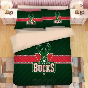 Basketball Milwaukee Bucks Basketball #5 Duvet Cover Pillowcase Bedding Set Home Decor