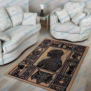 Black Panther Rug, Movie Floor Decor R1691