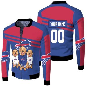 Buffalo Bills Golden Retriever 2020 Afc East Champions For Fans Personalized Fleece Bomber Jacket
