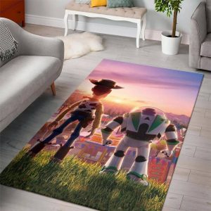 Buzz Lightyear And Woody Toy Story Disney Movies Area Rugs Living Room Carpet Floor Decor